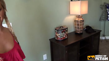 Handsome guy turns on the charm for a blonde teen