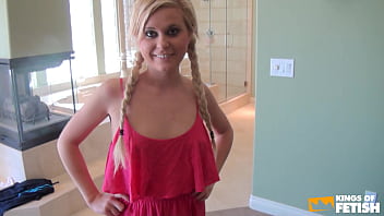 Handsome guy turns on the charm for a blonde teen