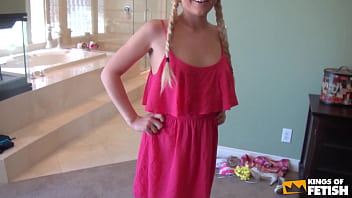 Handsome guy turns on the charm for a blonde teen