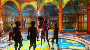 Skyrim orphan gets his cock serviced by blonde cumsluts