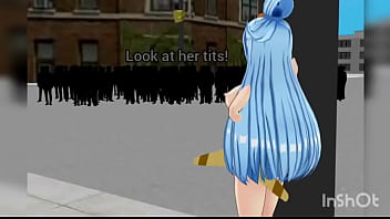 Naked waifus exposed in public