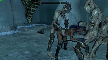 Hot sexy skyrim woman fucked hard by creatures