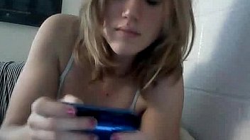 Young blonde fingering her young pussy