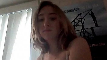 Young blonde fingering her young pussy