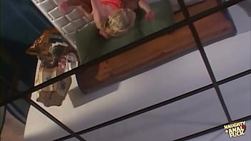 A blonde woman has intense sexual activity resulting in ejaculation in both her vagina and anus