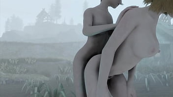 Skyrim b and l sex mod having sex on a farm out in the field