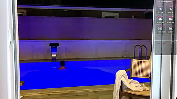 Swimming naked in coldest pool was fun to do