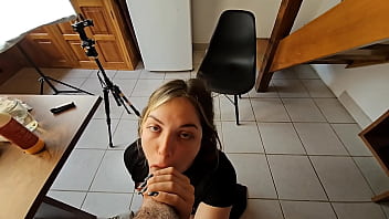 Cum in mouth with my stepsister who came to visit me Cum in mouth with my stepsister who came to visit me