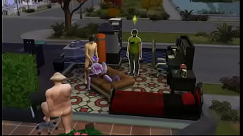 Wolfurra dandole una mamada a papi eric mientras larry mira y rangu se rie