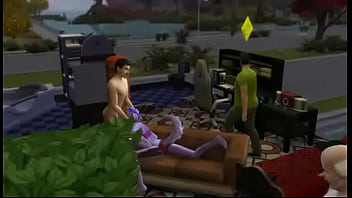 Wolfurra dandole una mamada a papi eric mientras larry mira y rangu se rie