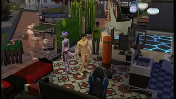 Wolfurra dandole una mamada a papi eric mientras larry mira y rangu se rie