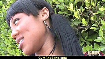 Horny ebony bukkake gangbang 12