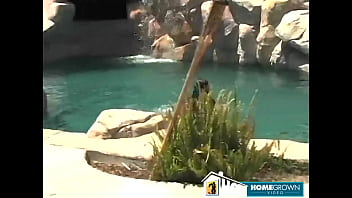 Ashley belle feasts on two hot cocks before riding it deep