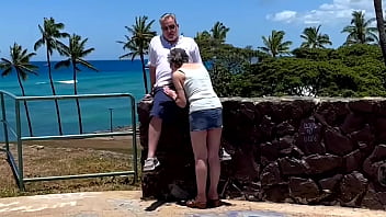 At the waterfront park i just met this gentleman he's here for a few days on business and here we are