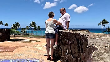 At the waterfront park i just met this gentleman he's here for a few days on business and here we are