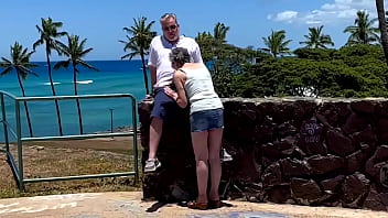 At the waterfront park i just met this gentleman he's here for a few days on business and here we are