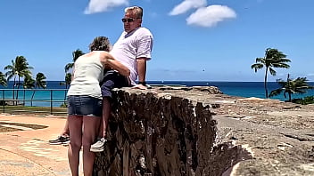At the waterfront park i just met this gentleman he's here for a few days on business and here we are