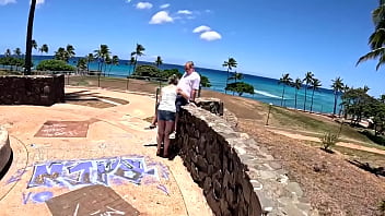 At the waterfront park i just met this gentleman he's here for a few days on business and here we are