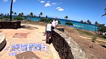 At the waterfront park i just met this gentleman he's here for a few days on business and here we are