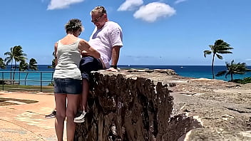 At the waterfront park i just met this gentleman he's here for a few days on business and here we are