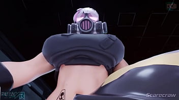 Chaos agent gets pleasured by two mouths