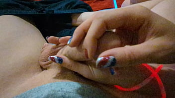 4th of july pov close up hand job with dripping cum and pretty nails