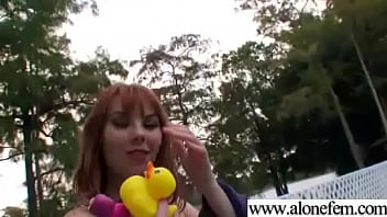 Amateur hot girl insert in holes all kind of toys clip 21