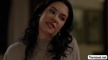 Lovely Brunette Goes To The Room Of Her Shemale Stepsister And Lets Her Lick Her Pussyin Return She Throats Her Hard Shecock And Rides It thumbnail