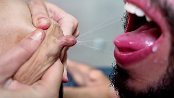 Pawg sprays milk out of her tits into his mouth after bareback with bbc