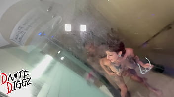 Latina anal slut gia lov3ly gets her asshole banged on a stripper pole & in a glass shower