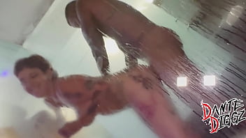 Latina anal slut gia lov3ly gets her asshole banged on a stripper pole & in a glass shower Latina anal slut gia lov3ly gets her asshole banged on a stripper pole & in a glass shower