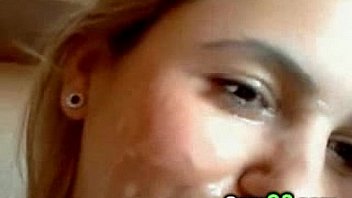 Close up cock sucking facial gf camg8