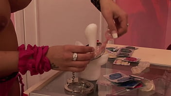 She's determined to spice up his life so she looses the top and lets her big titties be