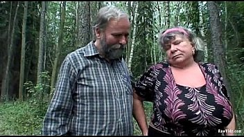 Young horny girl fucks old couple out