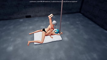 Tied up in the basement for lesbian fun