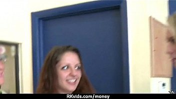 Sexy teen nails her butt on hard dick for cash 14