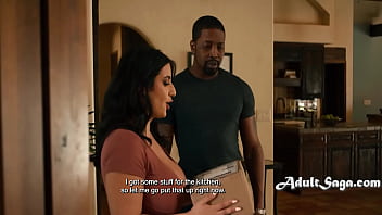 Straight marriage shattered by scissoring wife husband snaps back with a threesome clause