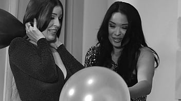 New year celebrations part 2 bi besties anissa kate and marica chanelle welcome their neighbours with a dp gangbang party gp3159