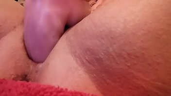 Playing with leon my flesh colored dildo