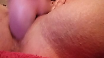 Playing with leon my flesh colored dildo