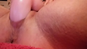 Playing with leon my flesh colored dildo