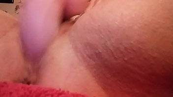 Playing with leon my flesh colored dildo