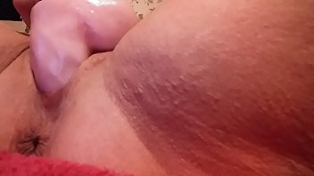 Playing with leon my flesh colored dildo