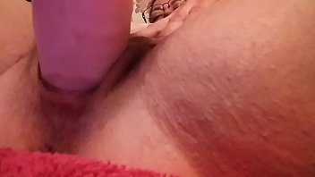 Playing with leon my flesh colored dildo