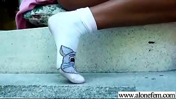 Superb girl noleta put all kind of things as sex toys in her vid 18