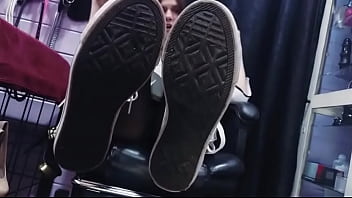 Anime girl pov sneakers and feet domination