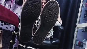 Anime girl pov sneakers and feet domination