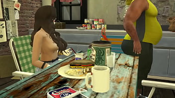 Girl in the rain seeks shelter