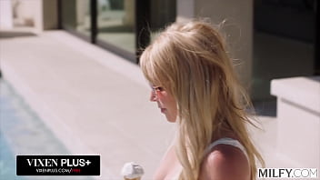 A Stay At Home Blonde Is The Dirtiest Thing In Her Pool And It's The Pool Boy's Job To Clean Up Every Inch thumbnail