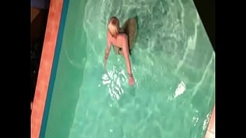 Sexy tia spied while filming professional porn extreme hot pool scene